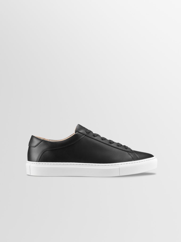 Capri Leather Sneaker in Onyx