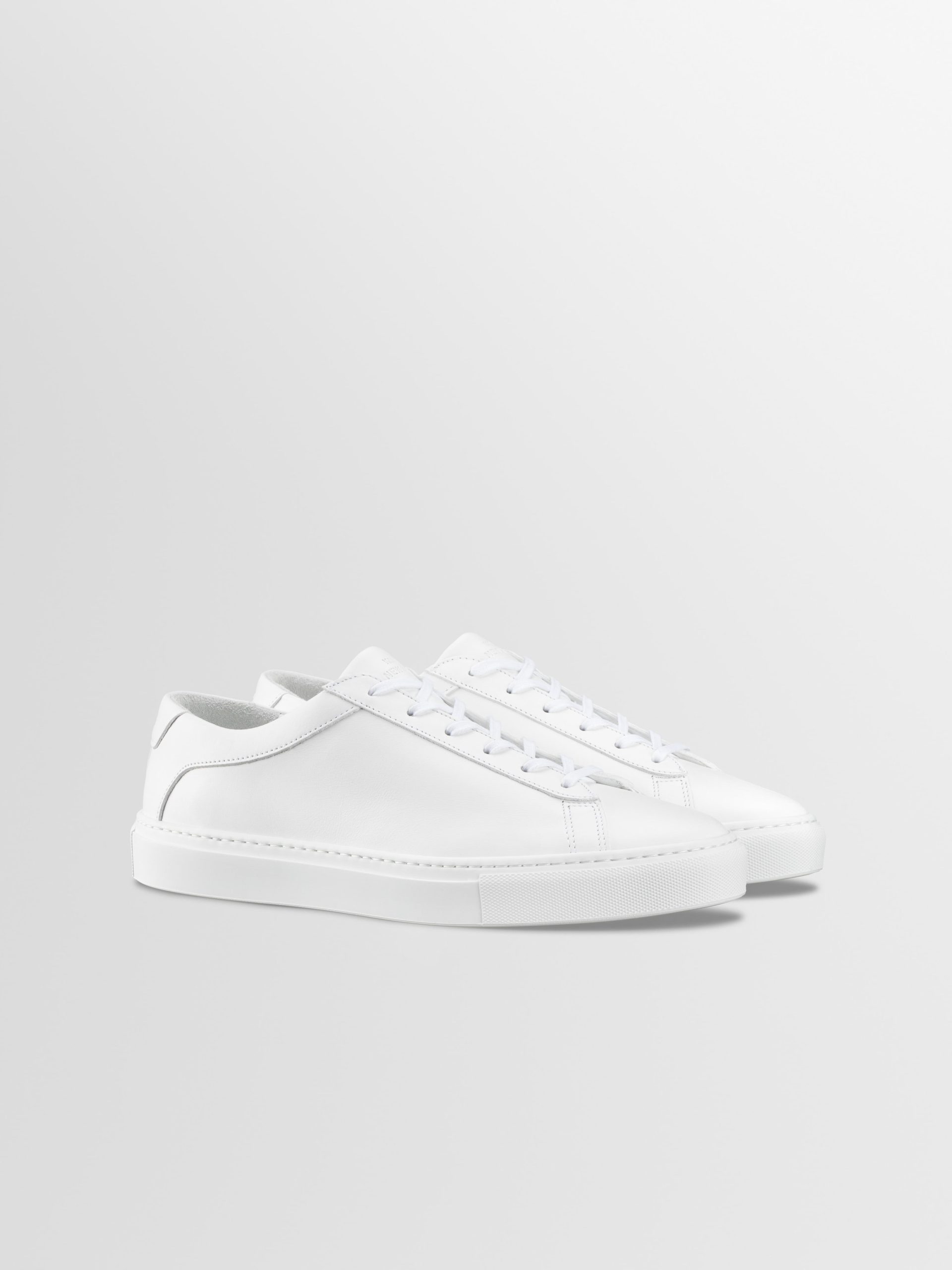 Capri Leather Sneaker in Triple White - Image 2