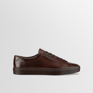 Capri Leather Sneaker in Antica Caffe