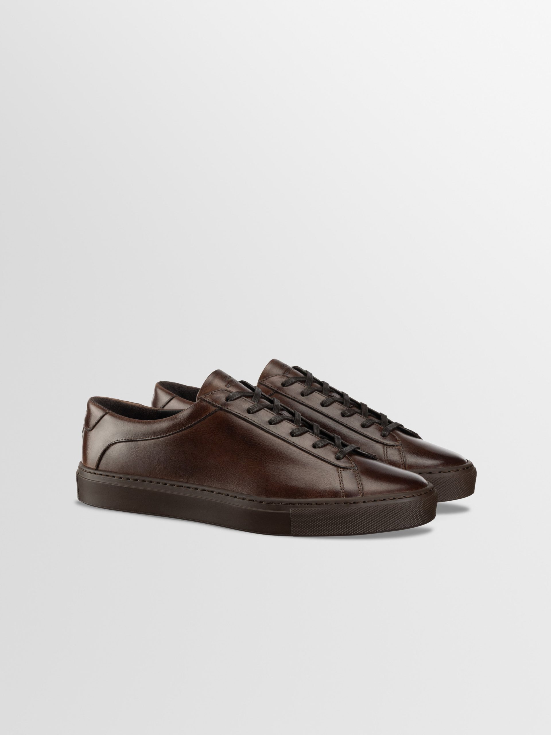 Capri Leather Sneaker in Antica Caffe - Image 2