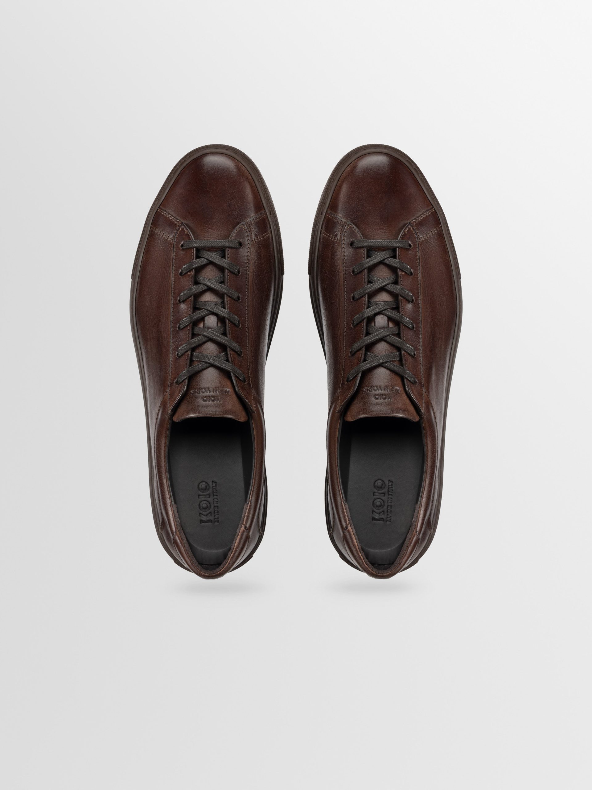 Capri Leather Sneaker in Antica Caffe - Image 3