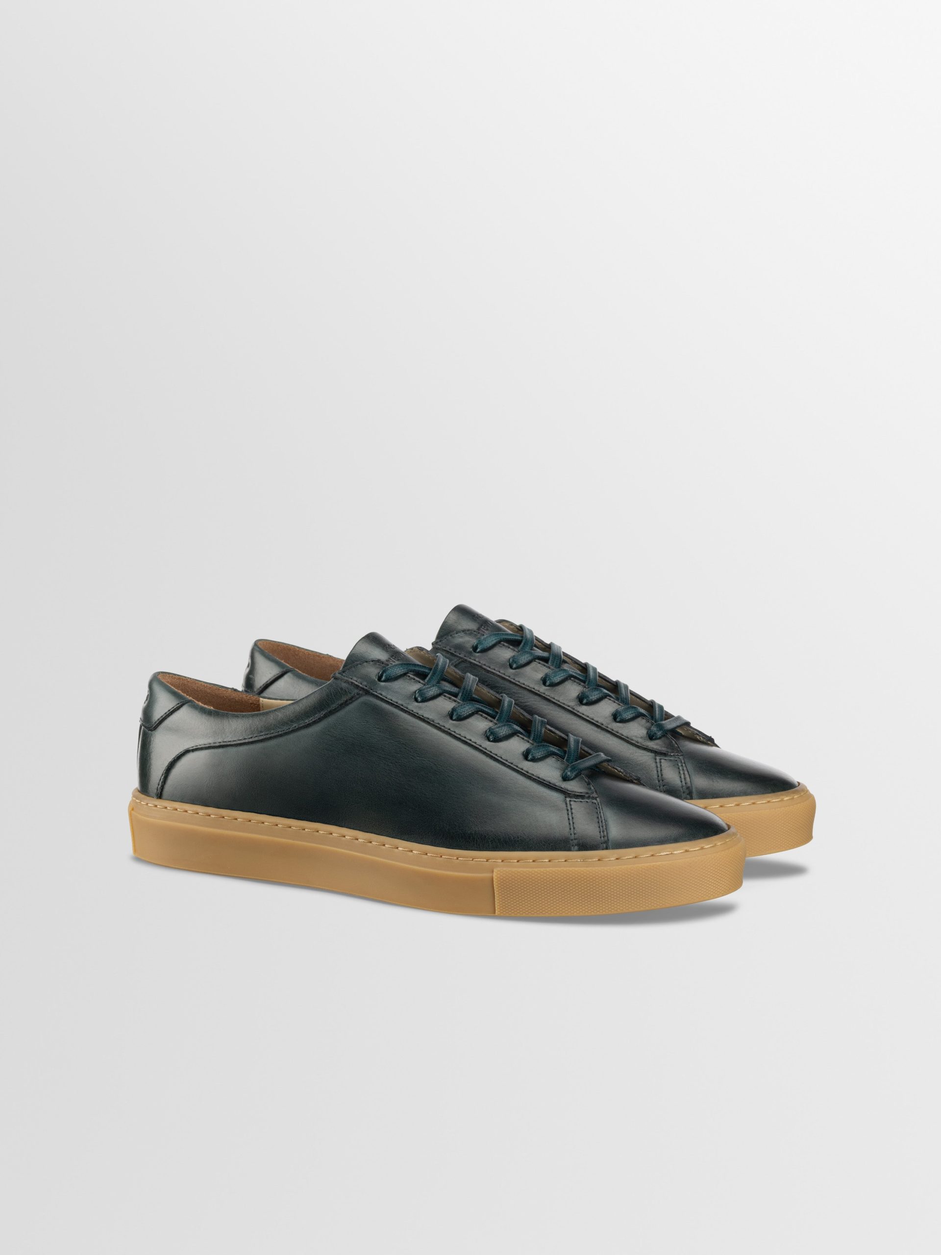 Capri Leather Sneaker in Antica Forest - Image 2