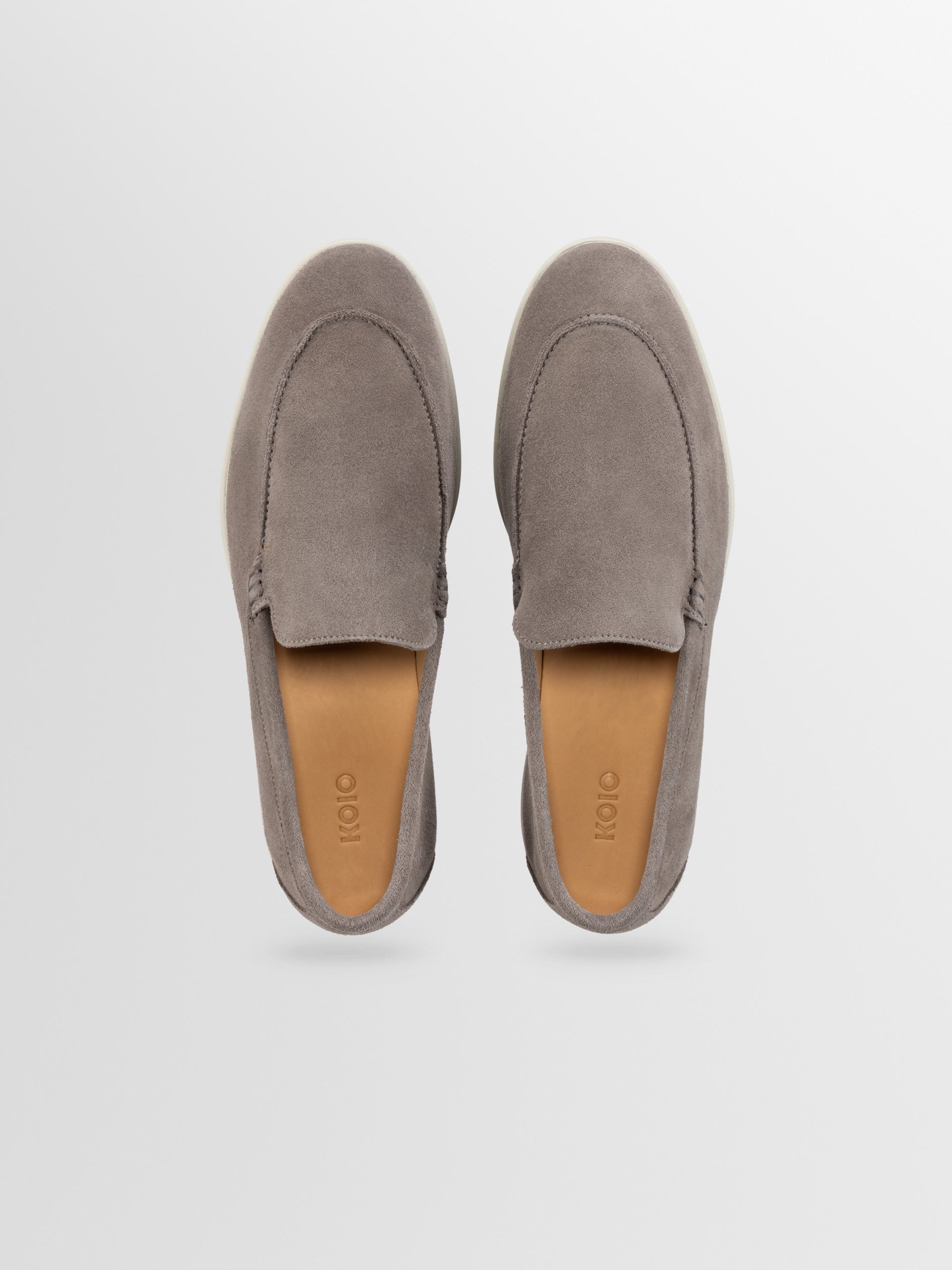 Catania Suede Loafer in Taupe - Image 3