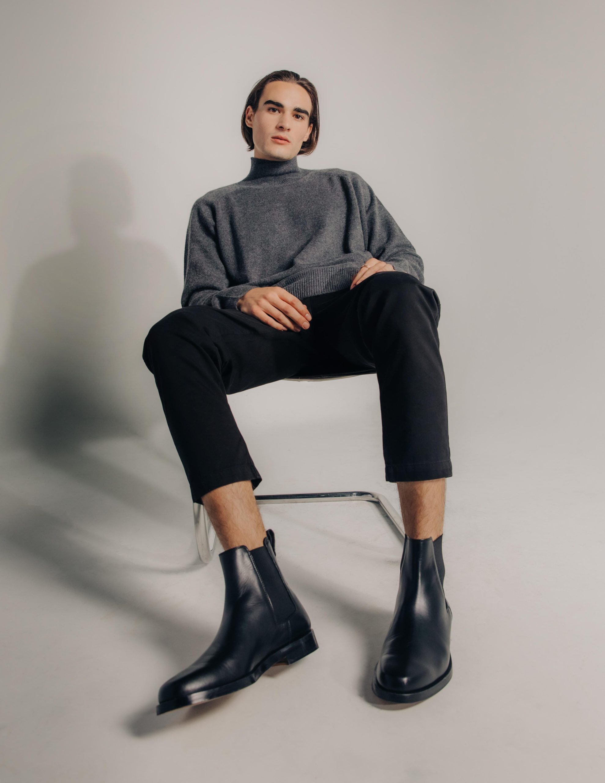 Trento Leather Boot in Black - Image 6