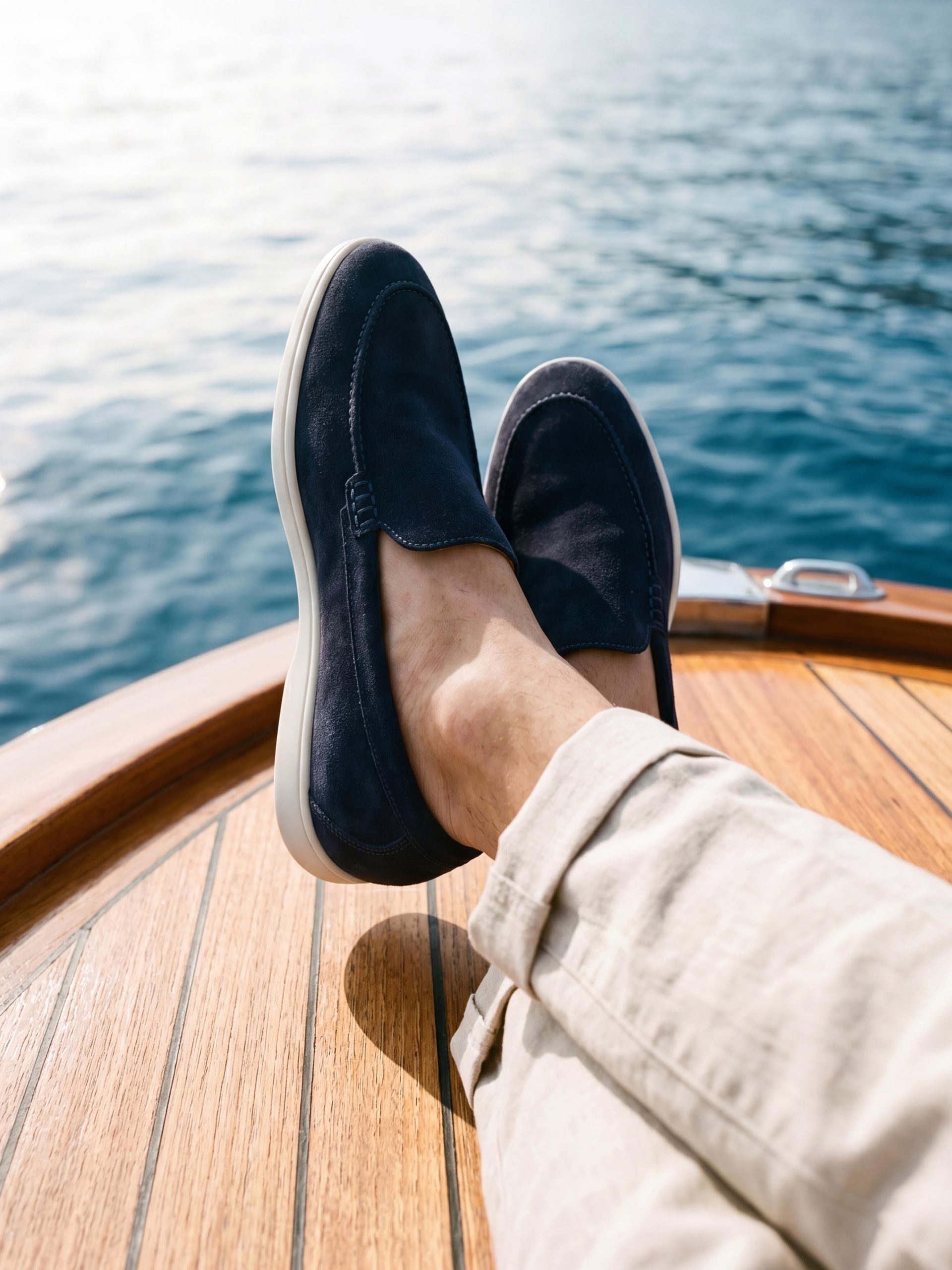 Catania Suede Loafer in Navy - Image 7