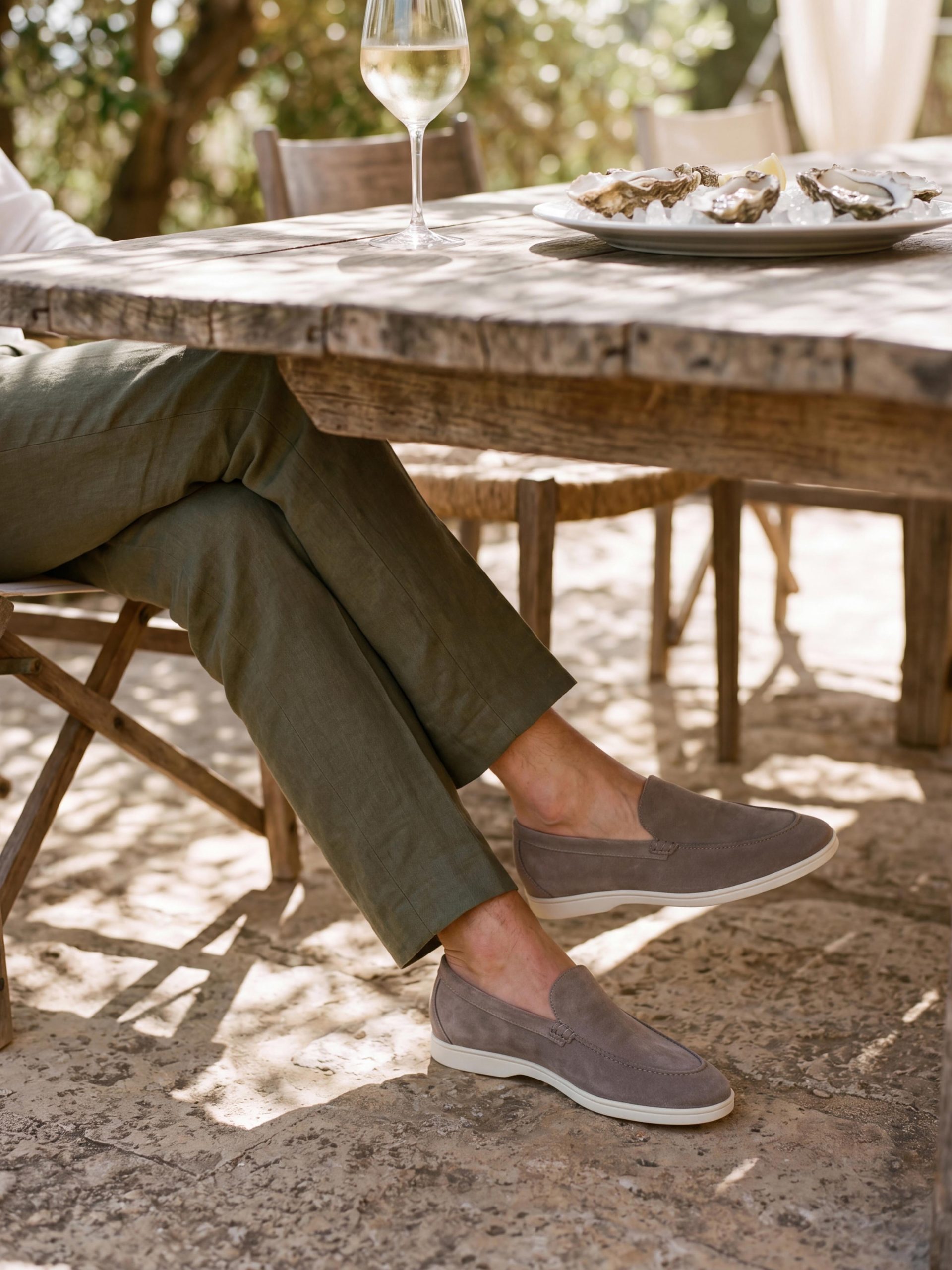 Catania Suede Loafer in Taupe - Image 7
