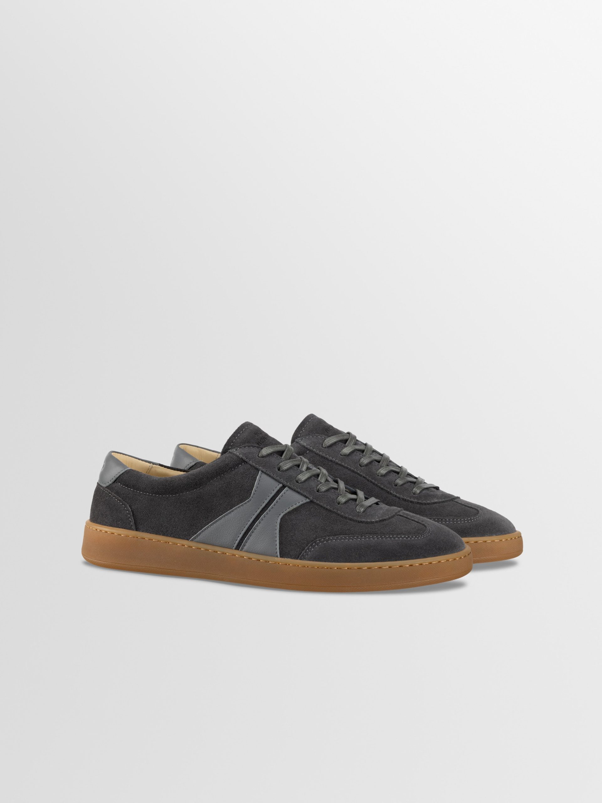 Monza Leather & Suede Sneaker in Ash Gray - Image 2