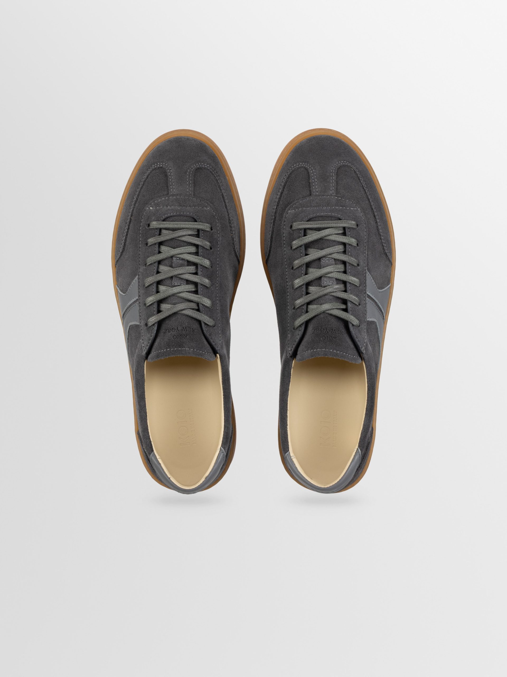 Monza Leather & Suede Sneaker in Ash Gray - Image 3