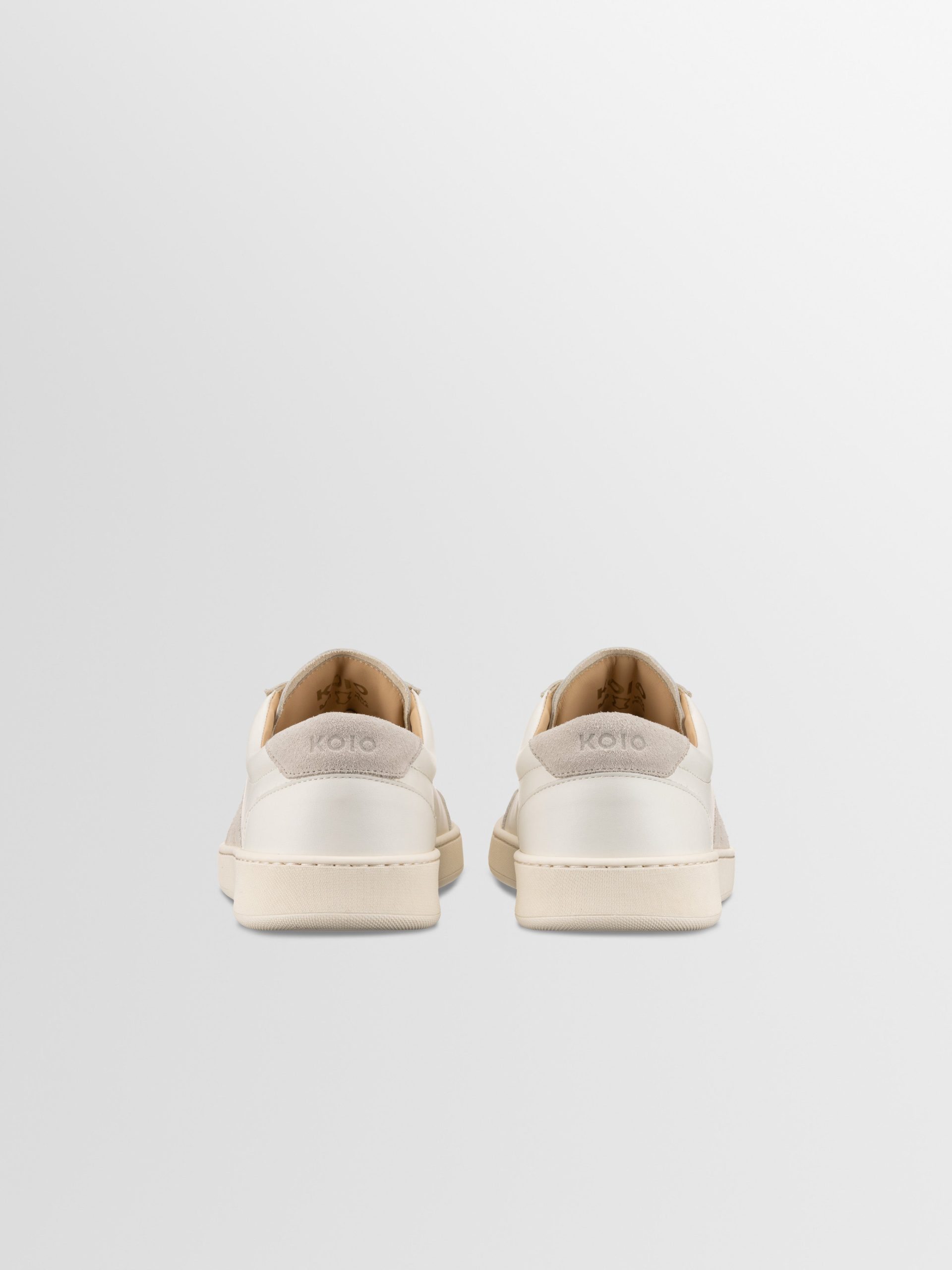 Monza Leather & Suede Sneaker in Bone - Image 4