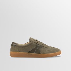 Monza Leather & Suede Sneaker in Truffle