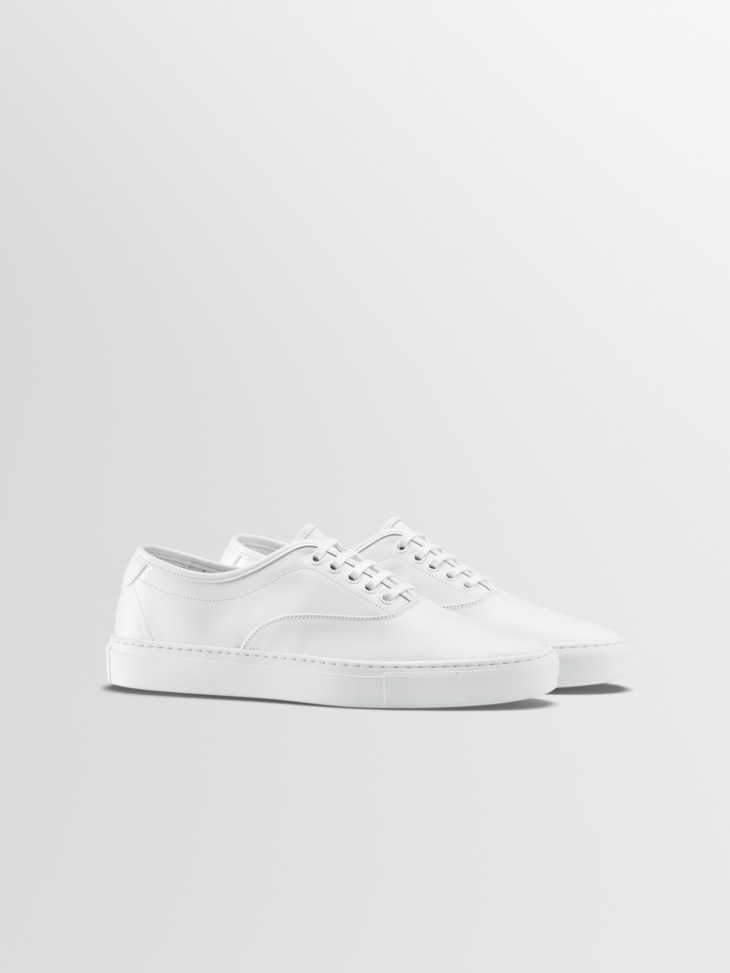 Portofino Leather Sneaker in Triple White - Image 2